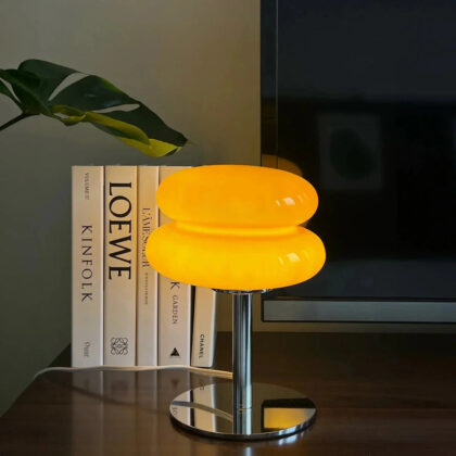 Nordic Mushroom Bauhaus Glass LED Bedside Lamp